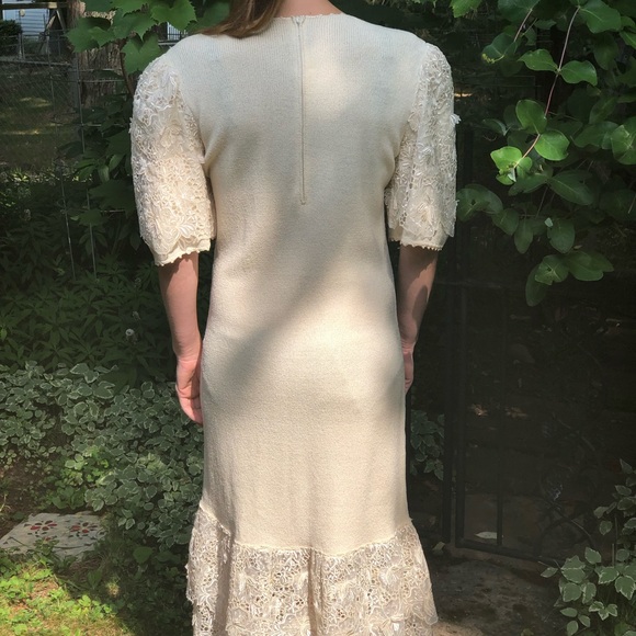 Toula long silk knit embroidered dress - Picture 4 of 11